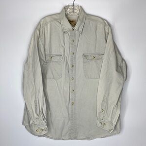 Vintage Cabela's Button Down Heavy Cotton Long Sleeve Shirt Size XL